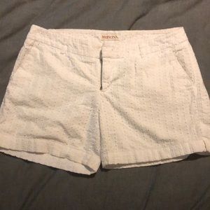 White eyelet shorts